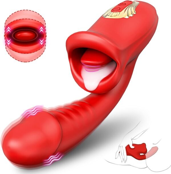 Tongue Rose Sex Toy Realistic Dildo Vibrators